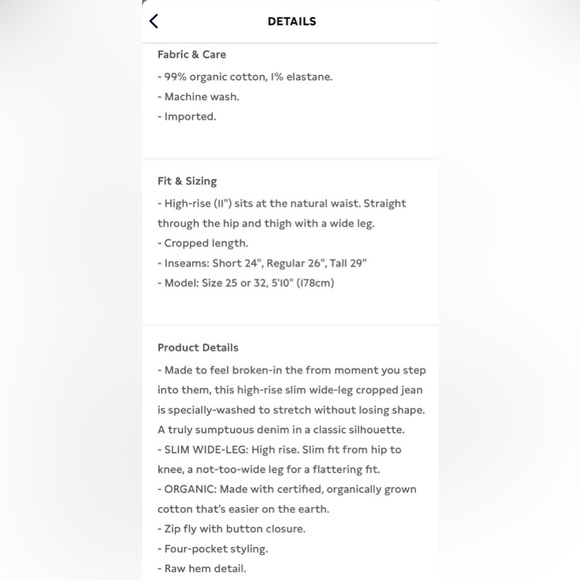 Banana Republic WIDE-LEG CROP JEAN - Picture 4 of 4